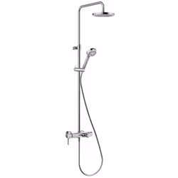 Set de douche Logo Dual Shower System installation : murale avec bras pivotant et réglable en hauteur curseur réglable horizo ...