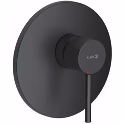 Mitigeur de douche encastré finition de surface noir mat levier fermé set d’habillage avec unité fonctionnelle rosace d'un di ...
