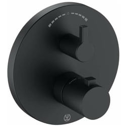 Kludi Nova Fonte - Mitigeur thermostatique encastré pour 2 sorties, noir mat 208303915