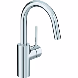 KLUDI BOZZ 1 x mitigeur monocommande pour lavabo DN 15 Levier fermé Sans garniture de vidage Montage monotrou Bec déverseur p ...