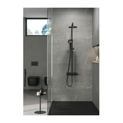 Système de douche thermostatique double Kludi 6907939-00 avec douchette à main DIVEx3S, noir mat