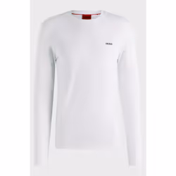 HUGO 50466159_100_XS, Tee-shirt, Adulte, Mâle, Blanc, Monochromatique, XS