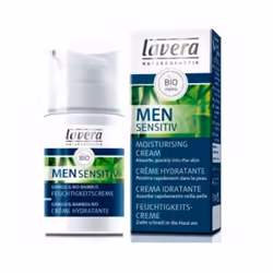 Lavera Men's Sensitive Moisturizing Cream, Hommes, 30 ml, Crème, Peau sensible, Jour et nuit, Hydratant