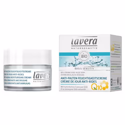 Lavera Basis Sensitiv Anti-Ageing Moisturising Cream Q10, Crème de jour, Femmes, Crème anti-âge, Decollete, Visage, Cou, Anti ...