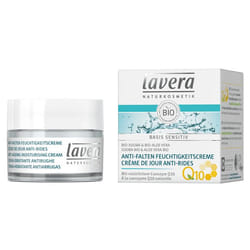 Lavera Basis Sensitiv Anti-Ageing Moisturising Cream Q10 Crème de jour Decollete, Visage, Cou 50 ml