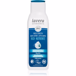 Le lait corporel Lavera Basis Sensitiv offre à votre peau l’hydratation nécessaire et la rend très soyeuse.