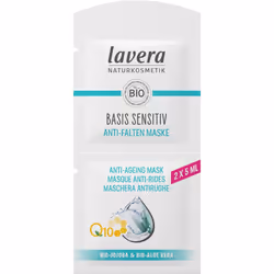 Lavera Maske Anti-Falten Q10 basis sensiti, Femmes, Crème anti-âge, Anti-âge, Anti-rides, Nourrissant, 5 ml, Sachet, Water (A ...