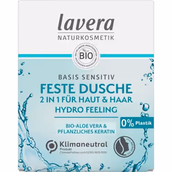 Lavera Feste Dusche 2 in 1 Basis Sensitiv Hydro Feeling, 50 g, Shampoing solide, Non-professionnel, Unisexe, Cheveux sensible ...