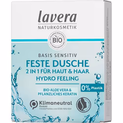 Lavera Feste Dusche 2 in 1 Basis Sensitiv Hydro Feeling 50 g Shampoing solide Non-professionnel Unisexe