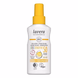 Lavera Kids sun lotion sensitive SPF 50, Lotion d’écran solaire, Visage et corps, Flacon pompe, Protection, Peau sensible, 10 ...