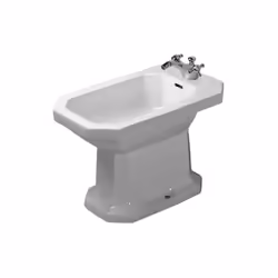 Stand bidet avec trop-plein avec banc à trous de coulée ; 1 trou de coulée perforé, 2 préperforés 600x355 mm