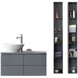Cuvette à poser Bacino Duravit en céramique sanitaire 420x420x155mm avec trop-plein sans plage de robinetterie forme circulai ...