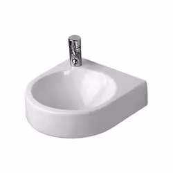 Duravit Architec Lavabo à main Murale Mesure roulée : 360 x 380 mm Sans trop-plein, avec plage de robinetterie . 1 trou de ro ...