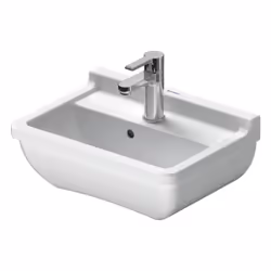 Duravit Starck 3 lave-mains en céramique sanitaire 450x320x155mm avec trop-plein, avec table de robinetterie