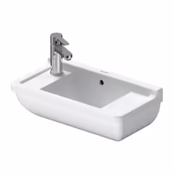 Duravit Starck 3 1 x lave-mains mural Mesure : 500 x 260 mm avec trop-plein, avec plage de robinetterie 2 trous de robinetter ...