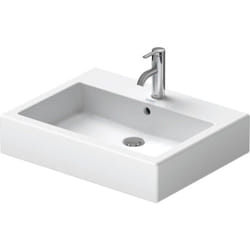 Duravit - Lavabo Vero 600mm, poli avec trop-plein, avec banc à trou