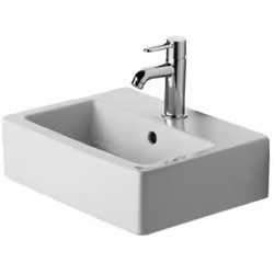 Lave-mains suspendu dimensions : 450 × 350 × 160 mm matériau :céramique sanitaire face inférieure émaillée avec 1 trou pour r ...