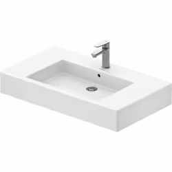 Lavabo en céramique sanitaire Duravit Vero 850x490x170mm avec trop-plein, avec banc de trou de robinetterie 1 trou de robinet