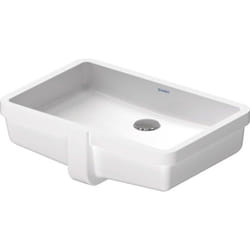 Lavabo encastré Duravit Vero 48cm blanc avec trop-plein, sans