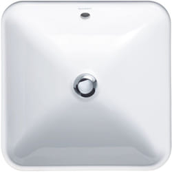 Duravit - Bacino lavabo à poser, sans trou pour robinetterie, avec