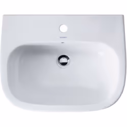 Duravit D-Code 1 x lavabo Suspendu au mur avec trou de robinetterie, avec trop-plein avec plage de robinetterie Dimensions (L ...