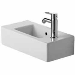 Lave-mains suspendu dimensions : 500 x 250 x 150 mm matériau :céramique sanitaire face inférieure émaillée avec 1 trou pour l ...