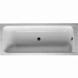 Les avantages de la baignoire droite 170x75 DURAVIT D-Code bonde au centre : Assise confortable grâce au dossier incliné Robu ...