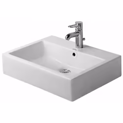 Lavabo à poser, avec trop-plein dimensions : 500 x 470 x 175 mm matériau :céramique sanitaire côté arrière émaillé avec 1 tro ...