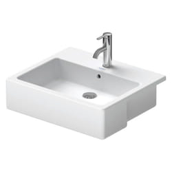 Duravit - semi-encastré Vero 55 cm, avec trop-plein, avec banc de
