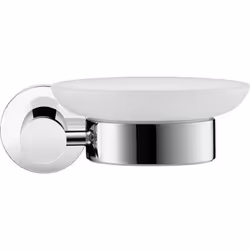 Duravit D-Code 1 x porte-savon Largeur x hauteur x profondeur : 137 x53 x 120 mm Matériau : laiton-verre de lait Couleur d'ac ...