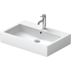 Duravit - Lavabo Vero 700mm, avec trop-plein, avec banc à trou pour