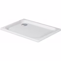 Le receveur rectangulaire de la série D-Code de Duravit s'intègre dans tous les styles de salles de bains grâce à son design  ...