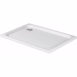 Le receveur rectangulaire de la série D-Code de Duravit s'intègre dans tous les styles de salles de bains grâce à son design ...