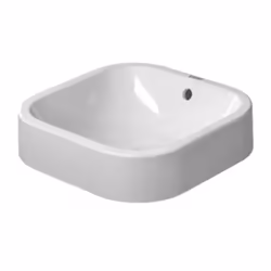 Vasque supérieure Duravit Happy D.2 poli, avec trop-plein, sans banc à trous de coulée, Montage inclus, Clip de trop-plein ch ...