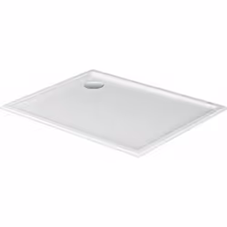 Le receveur carré de la série Starck Slimline de Duravit, signé Philippe Starck, aux lignes fines et minimalistes, démontre c ...