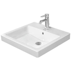 Duravit lavabo encastré Vero 50cm blanc avec trop-plein, avec