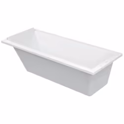 Duravit Starck 1 x Baignoires rectangulaires Version encastrée 1 pente de dossier variable acrylique sanitaire Ecoulement et  ...