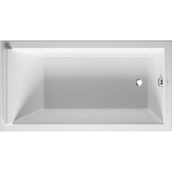 Baignoire Duravit Starck rectangulaire 1700x900 mm, avec un dossier, avec un appui-tête, en Acrylique sanitaire, blanc
