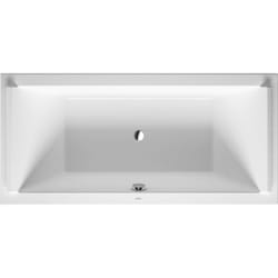 Baignoire Duravit Starck rectangulaire 1900x900 mm, avec deux dossiers, avec un appui-tête, en Acrylique sanitaire, blanc