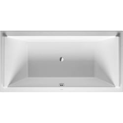 Baignoire Duravit Starck rectangulaire 2000x1000 mm, avec deux dossiers, avec un appui-tête, en Acrylique sanitaire, blanc