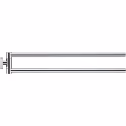 Duravit Karree 1 x porte-serviettes 45 cm à 2 bras chrome