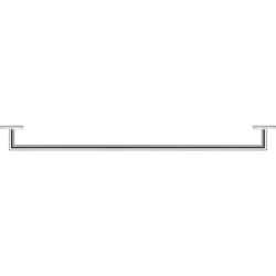 Duravit - Porte-serviettes Karree 80cm, chrome, 0099601000