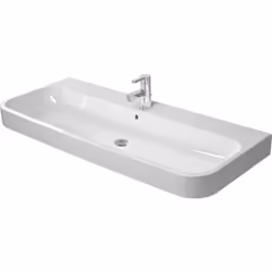 avec trop-plein, avec banquette pour robinetterie, Clip de trop-plein chrome inclus, 1200 mm Pour la fixation des céramiques  ...
