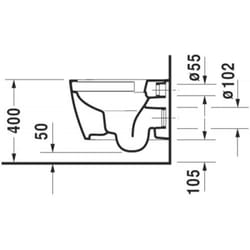 Duravit - me by Starck wc suspendu, Compact, Rimless, chasse d'eau