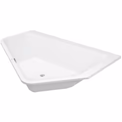 Duravit Paiova 1 x Baignoires à 5 angles angle droit / encastré avec double dos inclinés à droite acrylique sanitaire couleur ...