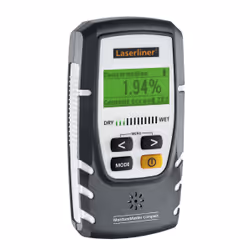 Laserliner MoistureMaster Compact Plus, Béton, Bois, Numérique, Gris, 0 - 56,4%, 6LR61, 0 - 40 °C