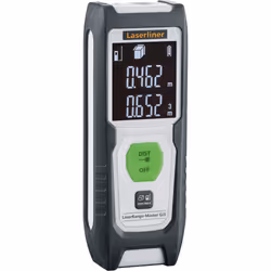 Laserliner Master Gi3, Mètre laser portable, m, Noir, Blanc, Numérique, LCD, IP40