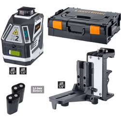 Description du produit : Ce laser automatique à lignes croisées génère un cercle laser horizontal et deux lignes laser vertic ...