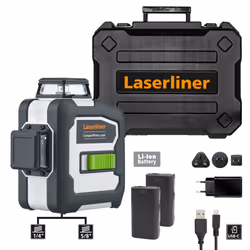 Laserliner CompactPlane-Laser 3G Pro Mètre laser portable Noir, Vert, Gris 30 m
