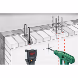 Laserliner MultiScanner Plus multi-détecteur numérique Métal Ferreux, Câble sous tension, Métal, Métal non Ferreux, Bois
